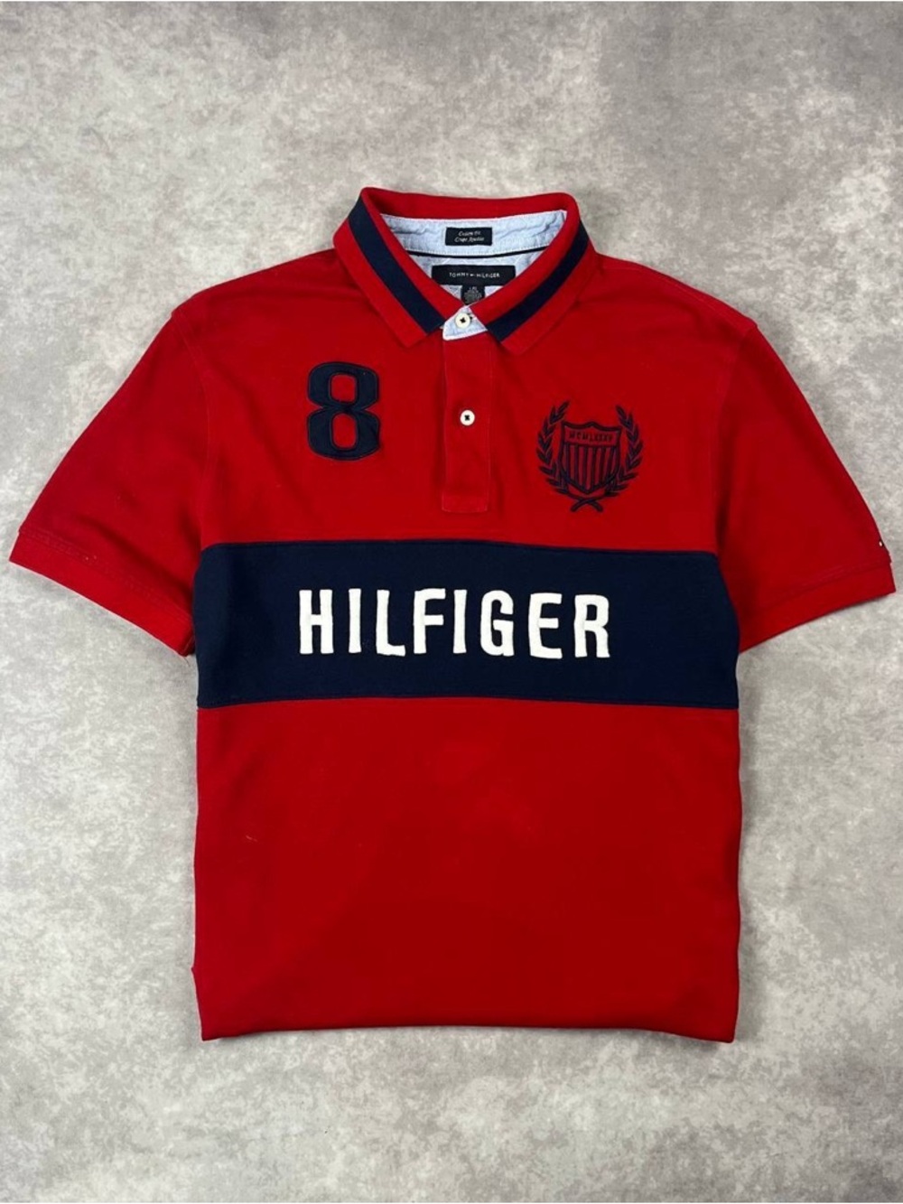 [309] Vintage Y2K Tommy Hilfiger Polo Shirt Red L Size
